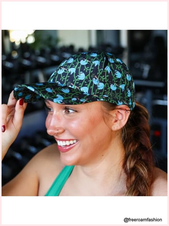 Performance Running Cap Lightweight Quick Dry Sport Hat Velcro Closure